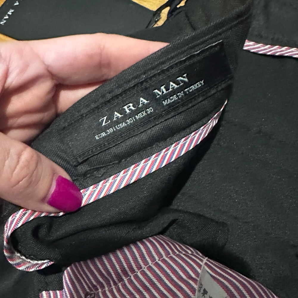NWT Zara Man Comfort Slim Fit Dark Gray Dress Pants Trousers Slacks US Size 30 - Picture 2 of 9